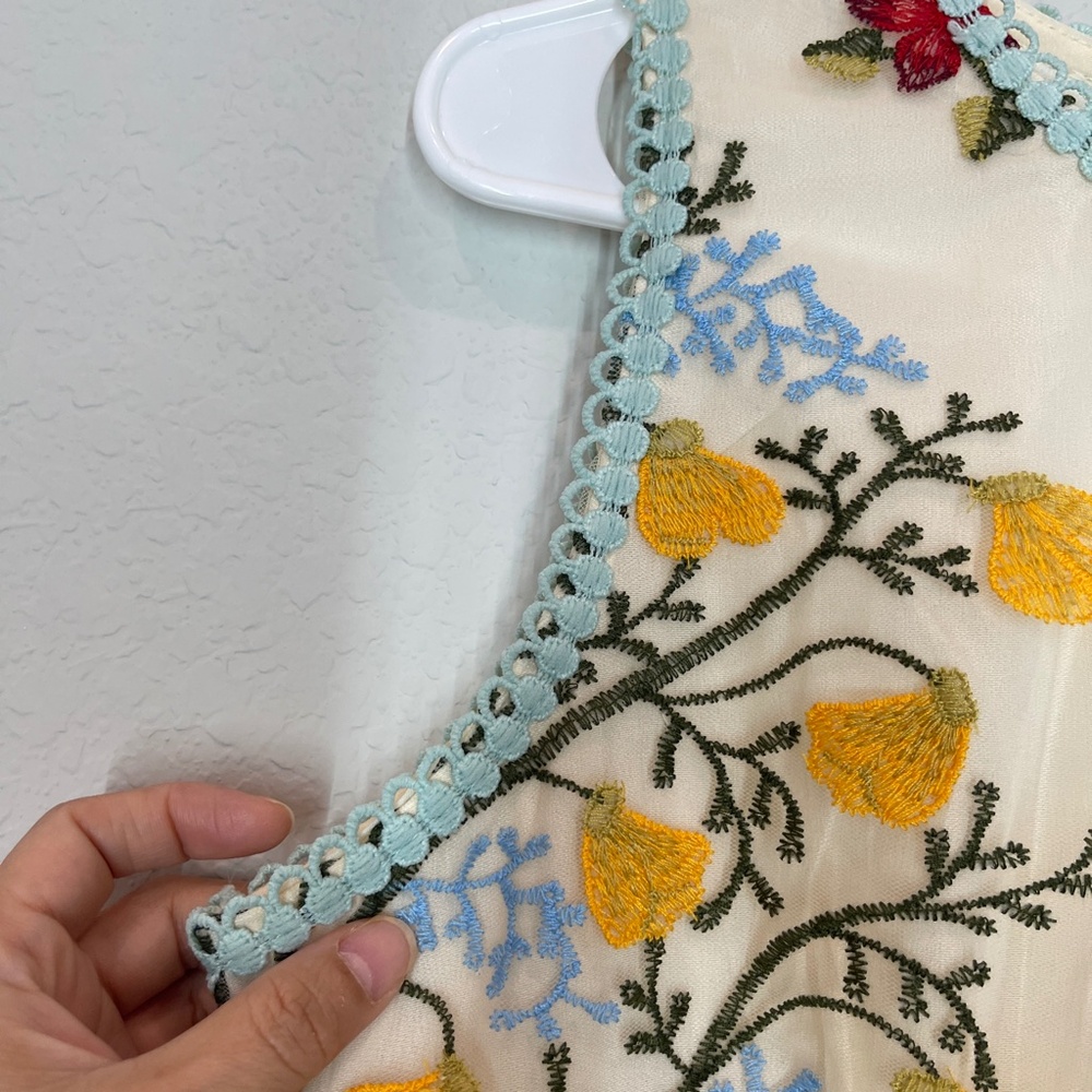 Glory Connection Midi Dress Womens XXL Floral Embroidered - Picture 7 of 16